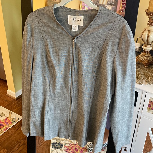 OSCAR de la RENTA zipper front blazer - Picture 3 of 12